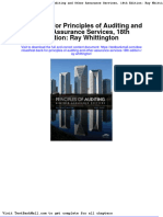 Test Bank For Principles of Auditing and Other Assurance Services 18th Edition Ray Whittington