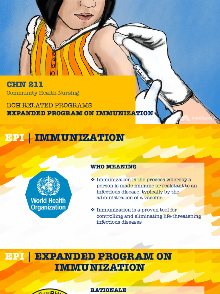 Community Health Nursing: Immunization Guide | PDF | Infection | Vaccines