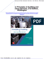 Test Bank For Principles of Auditing and Other Assurance Services 21st Edition Whittington