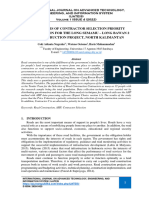 The Analysis of Contractor Selection Priority Determination For The Long Semamu - Long Bawan 2 Road Contruction Project, North Kalimantan