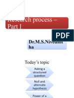 Research Process - : Dr.M.S.Nivedhit Ha