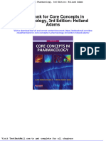 Test Bank For Core Concepts in Pharmacology 3rd Edition Holland Adams