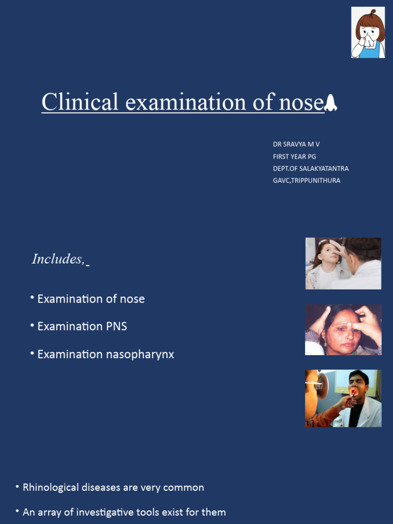 Comprehensive Nose Examination Guide | PDF | Human Nose | Neck