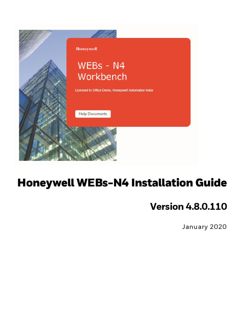 Honeywell WEBsN4 Installation Guide PDF Installation