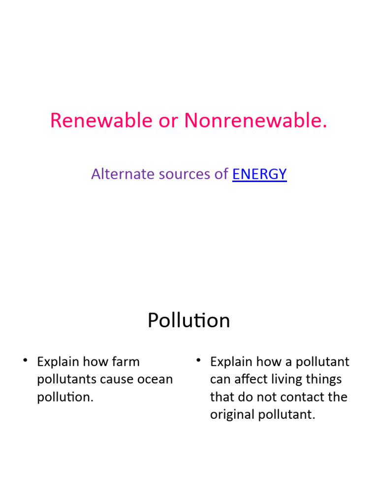 Renewable or Nonrenewable PDF
