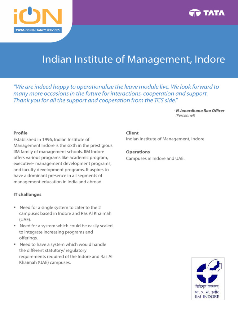 IIM Indore Case Study PDF Computing Information Technology