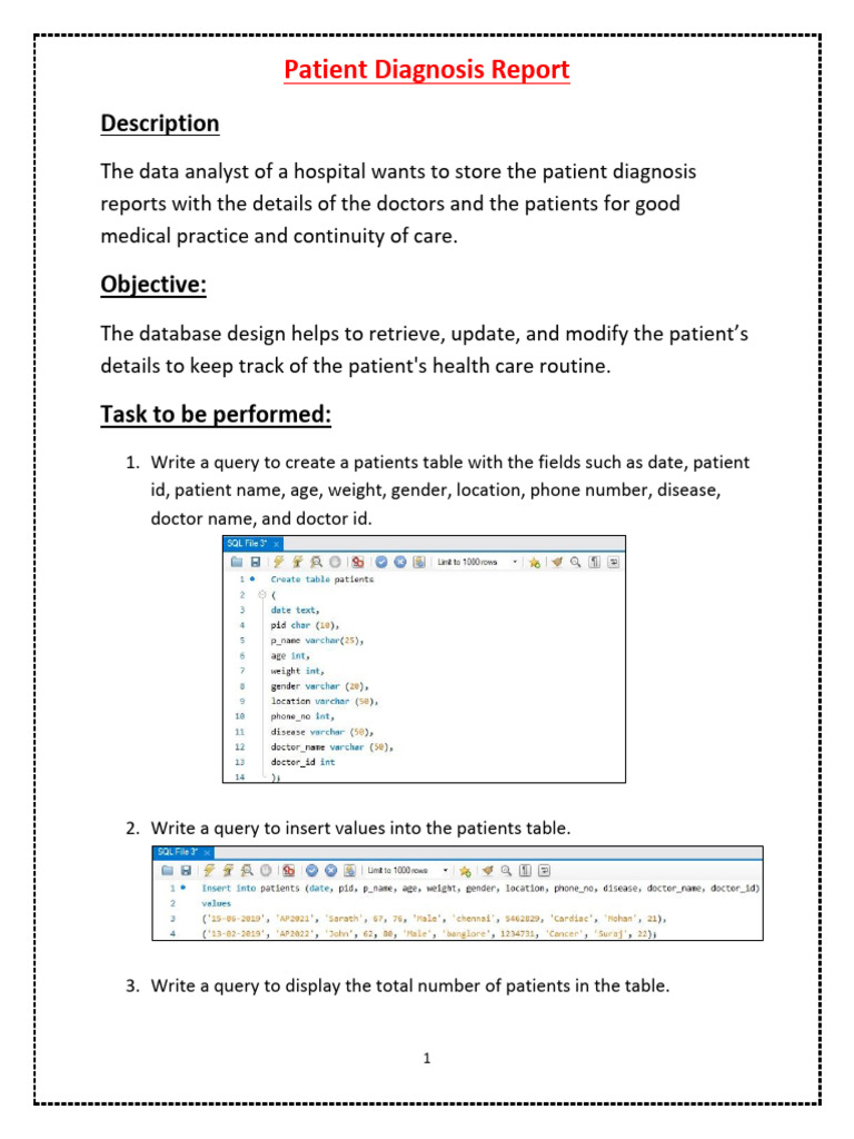 Hospital Database Query Guide | PDF