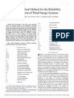 An Analytical Method For The Reliability Evaluation of Wind Energy Systems