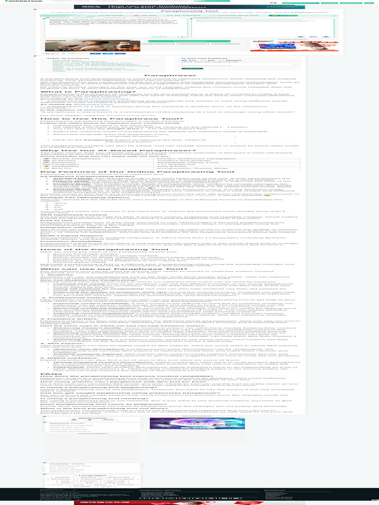 Paraphrasing tool ai based sentence rephraser pdf plagiarism