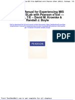 Solution Manual For Experiencing Mis Plus Mymislab With Pearson Etext Package 7 e David M Kroenke Randall J Boyle