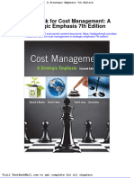 Test Bank For Cost Management A Strategic Emphasis 7th Edition