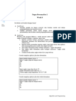 Tugas Personal Ke-2 Week 8: Algorithm and Programming