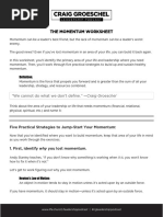 The Momentum Worksheet From Craig Groeschel Leadership Podcast FINAL