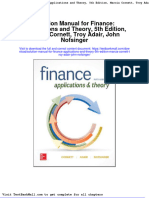 Solution Manual For Finance Applications and Theory 5th Edition Marcia Cornett Troy Adair John Nofsinger
