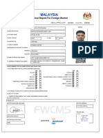 Malaysia: Medical Report For Foreign Worker