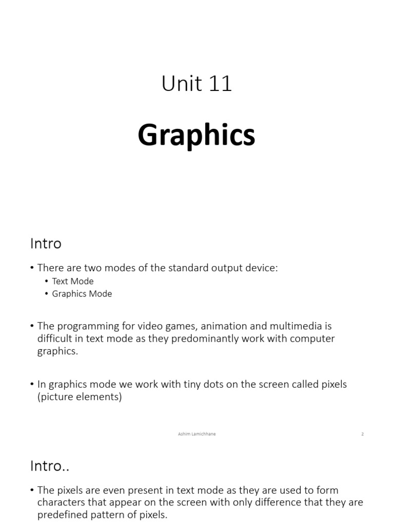 Graphics Programming Basics in C | PDF | Pixel | Computer Graphics