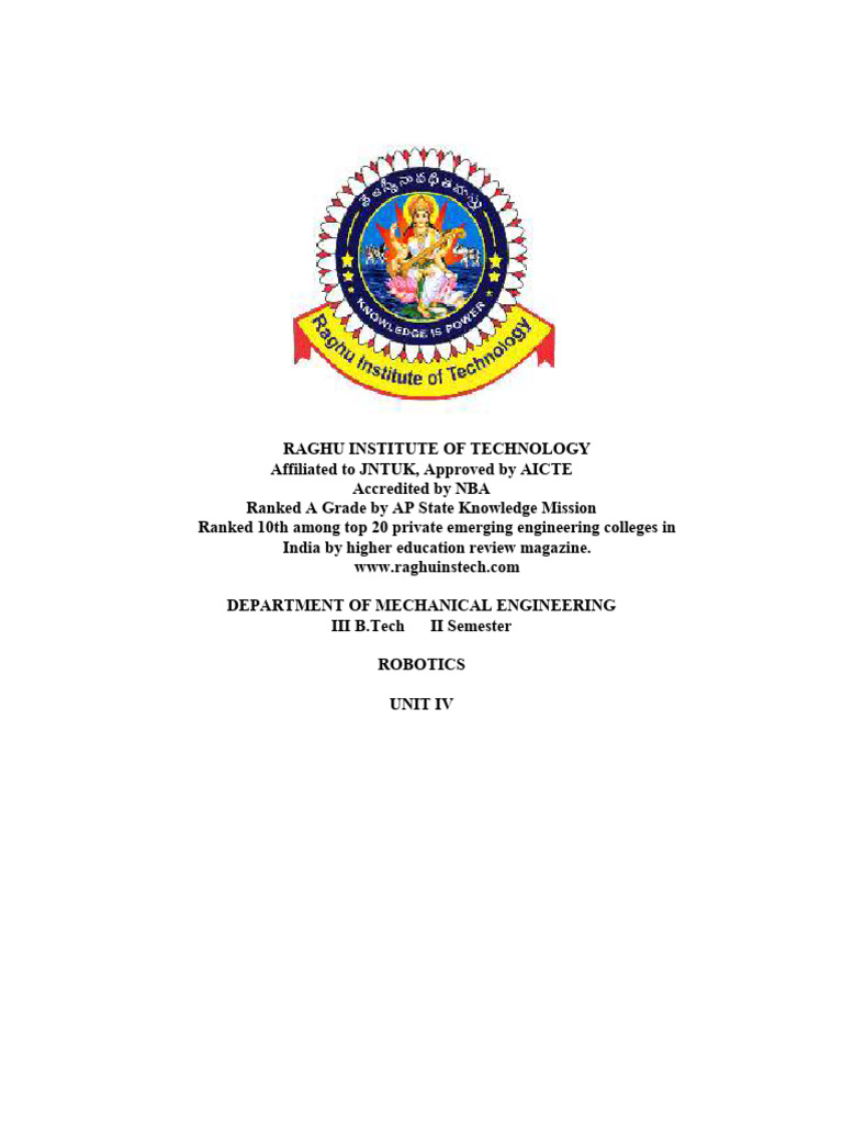 Robotics 3 | PDF | Kinematics | Matrix (Mathematics)