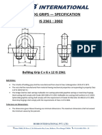 Bull Dog Clamp - Specification