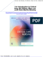 Test Bank For Introduction To Critical Care Nursing 8th Edition Mary Lou Sole Deborah Klein Marthe Moseley