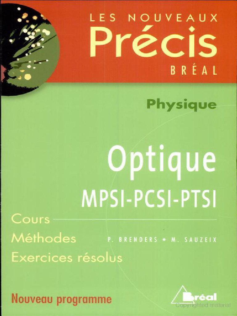 Precis Optique | PDF | Vagues | Changement