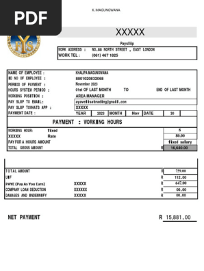 Payslip November 2023