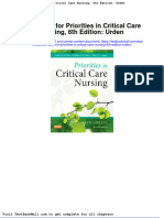 Test Bank For Priorities in Critical Care Nursing 6th Edition Urden