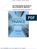 Test Bank For Introduction To Finance 17th Edition Ronald W Melicher