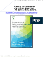 Solution Manual For Statistics For People Who Think They Hate Statistics 7th Edition Neil J Salkind