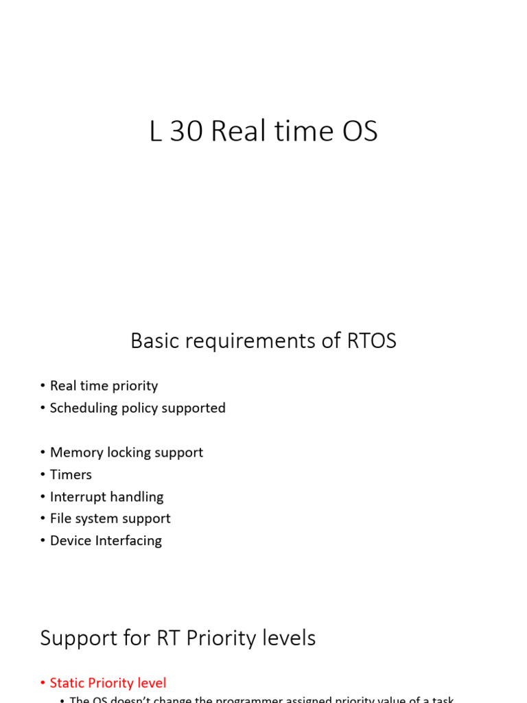 L 30 Real Time OS | PDF