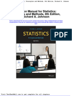 Solution Manual For Statistics Principles and Methods 8th Edition Richard A Johnson