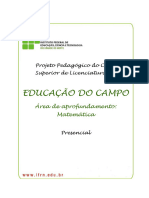 PPC Licenciatura Em Educação Do Campo - Área Matemática 2016
