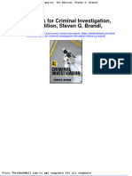 Test Bank For Criminal Investigation 4th Edition Steven G Brandl