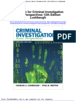 Test Bank For Criminal Investigation Basic Perspectives 12th Edition Lushbaugh