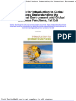 Test Bank For Introduction To Global Business Understanding The International Environment and Global Business Functions 1st Edi