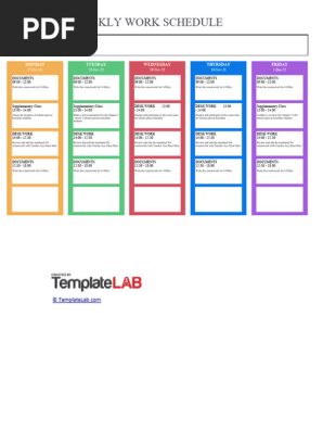 Weekly Work Schedule (27-31 NOV 2023)