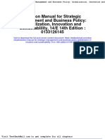 Solution Manual For Strategic Management and Business Policy Globalization Innovation and Sustainablility 14 e 14th Edition 0133126145