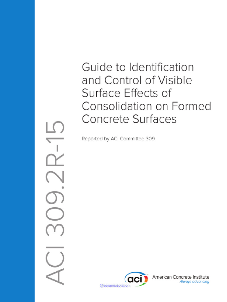 ACI 309 2 15 Guide To Identification and Control of Visible Surface | PDF
