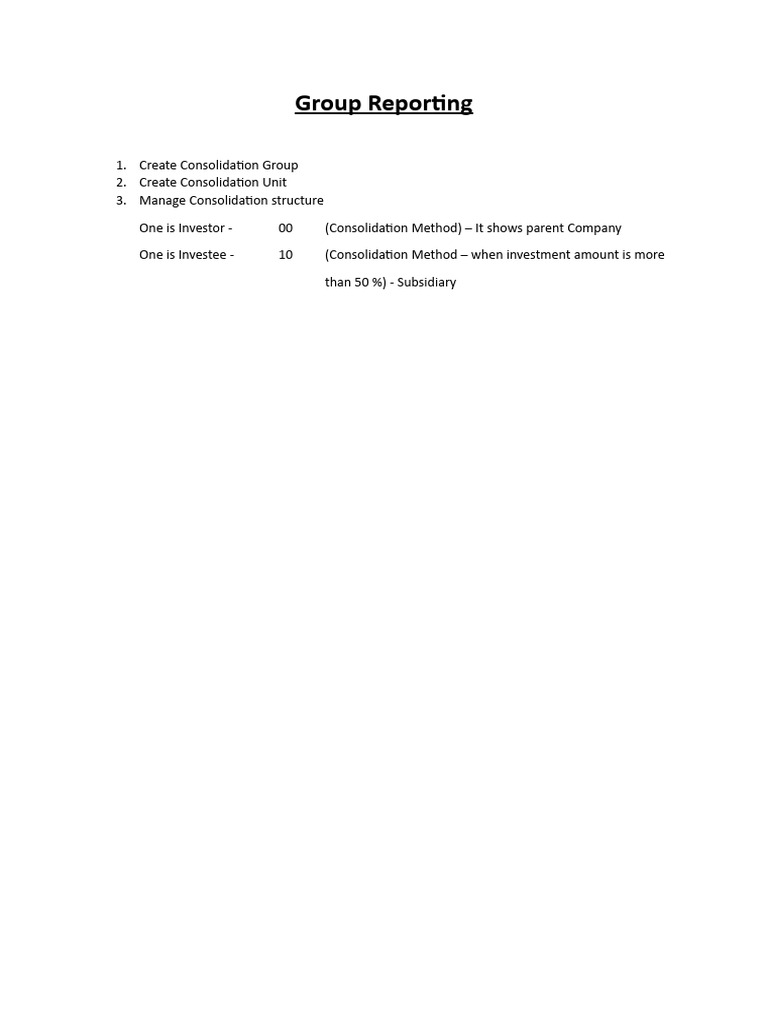 Group Reporting | PDF