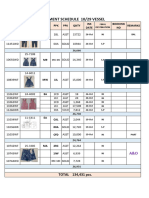 Shipment Schedule 10/29 Vessel: PO# Style Wash PPK PPK Qnty INS Date Booking NO Remarks MB
