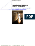Test Bank For Criminal Law and Procedure 7th Edition