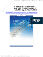 Solution Manual For Supervisory Management 10th Edition Donald C Mosley Don C Mosley JR Paul H Pietri 2