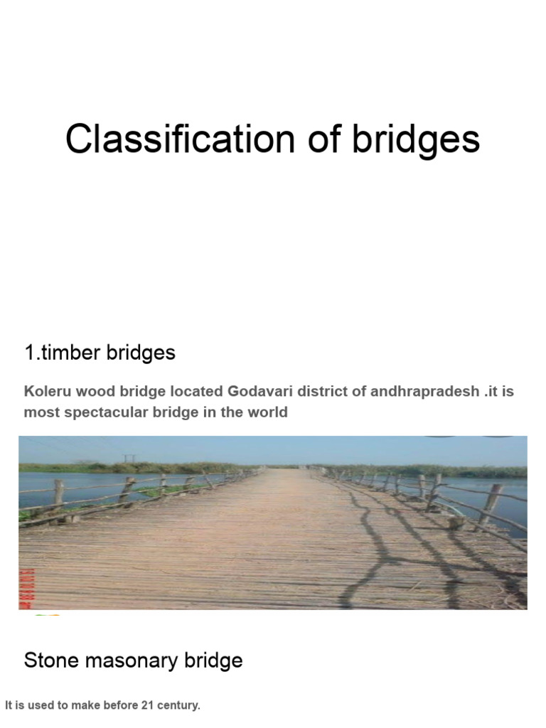 Bridge Classification Overview | PDF | Travel