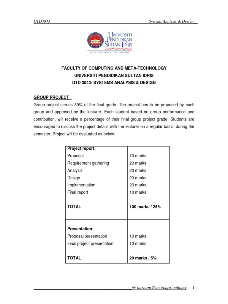 DTD3043 Group - Project | PDF | Databases | Information Technology