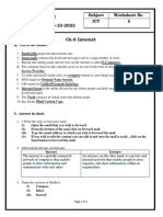 Class: VI Date: 30-10-2023 Ch-6 Internet: A. Fill in The Blanks