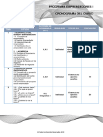 Cronograma Del Curso