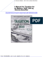 Solution Manual For Taxation For Decision Makers 2020 10th by Dennis Escoffier