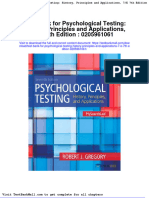 Test Bank For Psychological Testing History Principles and Applications 7 e 7th Edition 0205961061