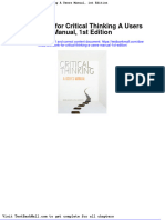 Test Bank For Critical Thinking A Users Manual 1st Edition
