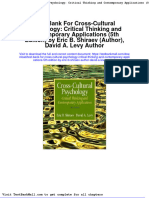 Test Bank For Cross Cultural Psychology Critical Thinking and Contemporary Applications 5th Edition by Eric B Shiraev Author David A Levy Author