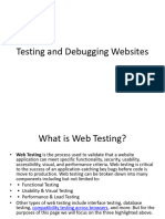 Testing and Debugging Websites